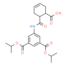 ChemSpider 2D Image | 6-{[3,5-bis(isopropoxycarbonyl)anilino]carbonyl}-3-cyclohexene-1-carboxylic acid | C22H27NO7