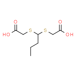 ChemSpider 2D Image | 2,2'-(1,1-Butanediyldisulfanediyl)diacetic acid | C8H14O4S2