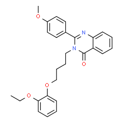 ChemSpider 2D Image | 3-[4-(2-Ethoxyphenoxy)butyl]-2-(4-methoxyphenyl)-4(3H)-quinazolinone | C27H28N2O4
