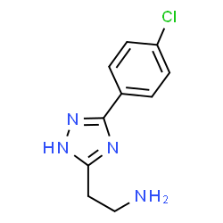 ChemSpider 2D Image | 2-[3-(4-Chlorophenyl)-1H-1,2,4-triazol-5-yl]ethanamine | C10H11ClN4