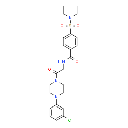 ChemSpider 2D Image | N-{2-[4-(3-Chlorophenyl)-1-piperazinyl]-2-oxoethyl}-4-(diethylsulfamoyl)benzamide | C23H29ClN4O4S