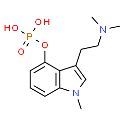 ChemSpider 2D Image | 3-[2-(Dimethylamino)ethyl]-1-methyl-1H-indol-4-yl dihydrogen phosphate | C13H19N2O4P