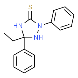 ChemSpider 2D Image | 5-Ethyl-2,5-diphenyl-1,2,4-triazolidine-3-thione | C16H17N3S