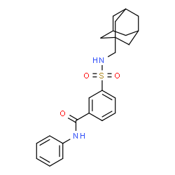 ChemSpider 2D Image | 3-[(Adamantan-1-ylmethyl)sulfamoyl]-N-phenylbenzamide | C24H28N2O3S