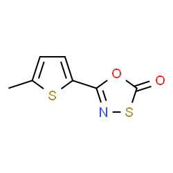 ChemSpider 2D Image | 5-(5-Methyl-2-thienyl)-1,3,4-oxathiazol-2-one | C7H5NO2S2