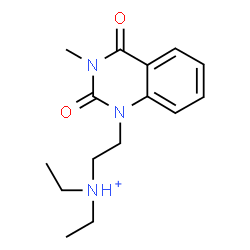 ChemSpider 2D Image | N,N-Diethyl-2-(3-methyl-2,4-dioxo-3,4-dihydro-1(2H)-quinazolinyl)ethanaminium | C15H22N3O2