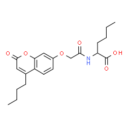 ChemSpider 2D Image | N-{[(4-Butyl-2-oxo-2H-chromen-7-yl)oxy]acetyl}norleucine | C21H27NO6