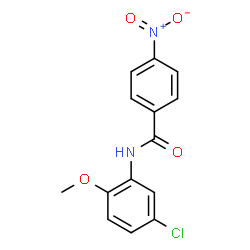 ChemSpider 2D Image | N-(5-Chloro-2-methoxyphenyl)-4-nitrobenzamide | C14H11ClN2O4