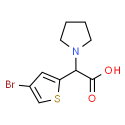 ChemSpider 2D Image | (4-Bromo-2-thienyl)(1-pyrrolidinyl)acetic acid | C10H12BrNO2S