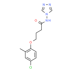 ChemSpider 2D Image | 4-(4-Chloro-2-methylphenoxy)-N-(4H-1,2,4-triazol-4-yl)butanamide | C13H15ClN4O2