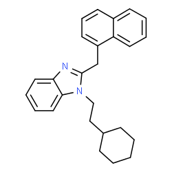 ChemSpider 2D Image | 1-(2-Cyclohexylethyl)-2-(1-naphthylmethyl)-1H-benzimidazole | C26H28N2