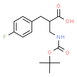 ChemSpider 2D Image | 2-(4-Fluorobenzyl)-3-({[(2-methyl-2-propanyl)oxy]carbonyl}amino)propanoic acid | C15H20FNO4