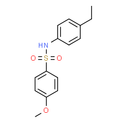 ChemSpider 2D Image | N-(4-Ethylphenyl)-4-methoxybenzenesulfonamide | C15H17NO3S