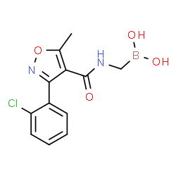ChemSpider 2D Image | N-[5-METHYL-3-O-TOLYL-ISOXAZOLE-4-CARBOXYLIC ACID AMIDE] BORONIC ACID | C12H12BClN2O4