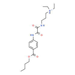 ChemSpider 2D Image | 3-{[{[4-(Butoxycarbonyl)phenyl]amino}(oxo)acetyl]amino}-N,N-diethyl-1-propanaminium | C20H32N3O4