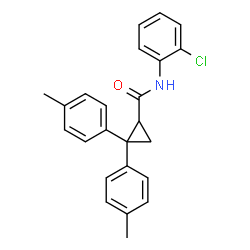ChemSpider 2D Image | N-(2-Chlorophenyl)-2,2-bis(4-methylphenyl)cyclopropanecarboxamide | C24H22ClNO