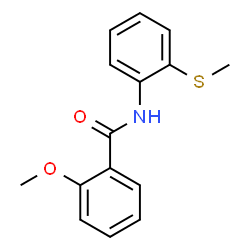 ChemSpider 2D Image | 2-methoxy-N-[2-(methylthio)phenyl]benzamide | C15H15NO2S