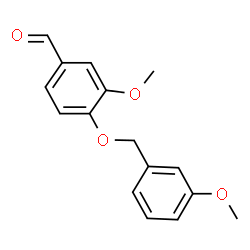 ChemSpider 2D Image | 3-Methoxy-4-[(3-methoxybenzyl)oxy]benzaldehyde | C16H16O4