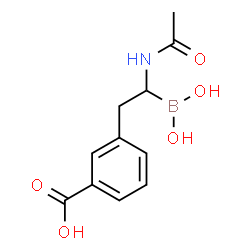 ChemSpider 2D Image | 3-[2-Acetamido-2-(dihydroxyboryl)ethyl]benzoic acid | C11H14BNO5