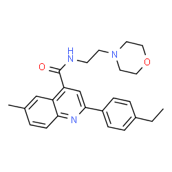 ChemSpider 2D Image | 2-(4-Ethylphenyl)-6-methyl-N-[2-(4-morpholinyl)ethyl]-4-quinolinecarboxamide | C25H29N3O2