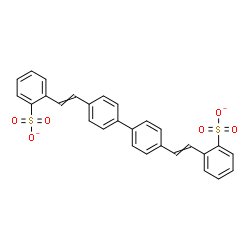 ChemSpider 2D Image | 2,2'-(4,4'-Biphenyldiyldi-2,1-ethenediyl)dibenzenesulfonate | C28H20O6S2