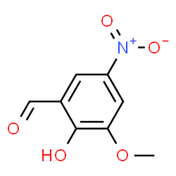 ChemSpider 2D Image | 3-Methoxy-5-nitrosalicylaldehyde | C8H7NO5