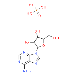 ChemSpider 2D Image | 9-Pentofuranosyl-9H-purin-6-amine phosphate (1:1) | C10H16N5O8P