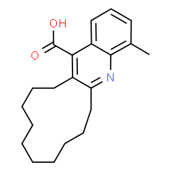 ChemSpider 2D Image | 4-Methyl-6,7,8,9,10,11,12,13,14,15-decahydrocyclododeca[b]quinoline-16-carboxylic acid | C21H27NO2