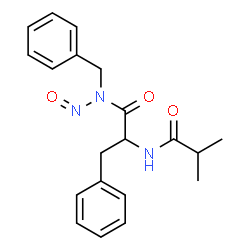 ChemSpider 2D Image | N-Benzyl-2-(isobutyrylamino)-N-nitroso-3-phenylpropanamide | C20H23N3O3