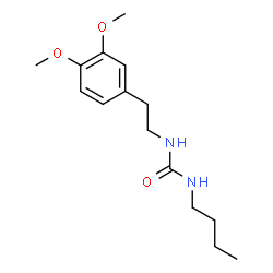 ChemSpider 2D Image | 1-Butyl-3-(3,4-dimethoxyphenethyl)urea | C15H24N2O3