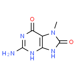 ChemSpider 2D Image | 8-hydroxy-7-methylguanine | C6H7N5O2