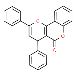 ChemSpider 2D Image | 2,4-Diphenyl-4H,5H-pyrano[3,2-c]chromen-5-one | C24H16O3