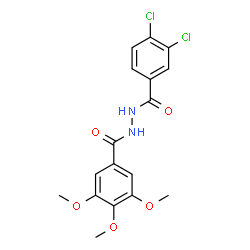 ChemSpider 2D Image | N'-(3,4-Dichlorobenzoyl)-3,4,5-trimethoxybenzohydrazide | C17H16Cl2N2O5