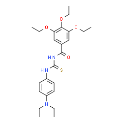 ChemSpider 2D Image | N-{[4-(Diethylamino)phenyl]carbamothioyl}-3,4,5-triethoxybenzamide | C24H33N3O4S