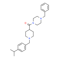 ChemSpider 2D Image | (4-Benzyl-1-piperazinyl)[1-(4-isopropylbenzyl)-4-piperidinyl]methanone | C27H37N3O