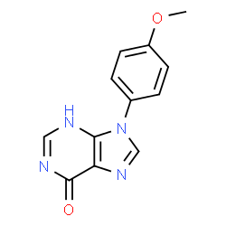 ChemSpider 2D Image | 9-(4-METHOXYPHENYL)-1H-PURIN-6-ONE | C12H10N4O2