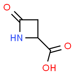 ChemSpider 2D Image | 4-Oxo-2-azetidinecarboxylic acid | C4H5NO3