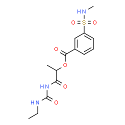 ChemSpider 2D Image | 1-[(Ethylcarbamoyl)amino]-1-oxo-2-propanyl 3-(methylsulfamoyl)benzoate | C14H19N3O6S