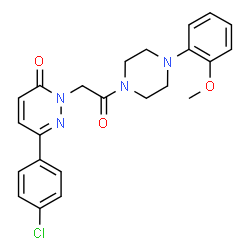 ChemSpider 2D Image | 6-(4-Chlorophenyl)-2-{2-[4-(2-methoxyphenyl)-1-piperazinyl]-2-oxoethyl}-3(2H)-pyridazinone | C23H23ClN4O3