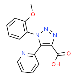 ChemSpider 2D Image | 1-(2-Methoxyphenyl)-5-(2-pyridinyl)-1H-1,2,3-triazole-4-carboxylic acid | C15H12N4O3
