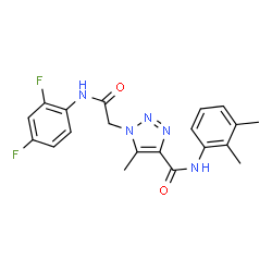 ChemSpider 2D Image | 1-{2-[(2,4-Difluorophenyl)amino]-2-oxoethyl}-N-(2,3-dimethylphenyl)-5-methyl-1H-1,2,3-triazole-4-carboxamide | C20H19F2N5O2