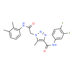 ChemSpider 2D Image | N-(3,4-Difluorophenyl)-1-{2-[(2,3-dimethylphenyl)amino]-2-oxoethyl}-5-methyl-1H-1,2,3-triazole-4-carboxamide | C20H19F2N5O2