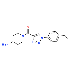 ChemSpider 2D Image | (4-Amino-1-piperidinyl)[1-(4-ethylphenyl)-1H-1,2,3-triazol-4-yl]methanone | C16H21N5O
