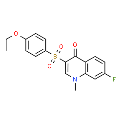 ChemSpider 2D Image | 3-[(4-Ethoxyphenyl)sulfonyl]-7-fluoro-1-methyl-4(1H)-quinolinone | C18H16FNO4S