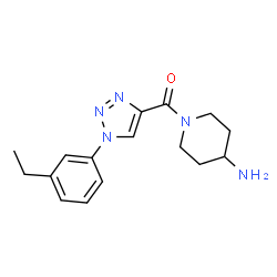 ChemSpider 2D Image | 1-[1-(3-ethylphenyl)-1H-1,2,3-triazole-4-carbonyl]piperidin-4-amine | C16H21N5O