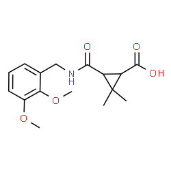 ChemSpider 2D Image | 3-[(2,3-Dimethoxybenzyl)carbamoyl]-2,2-dimethylcyclopropanecarboxylic acid | C16H21NO5