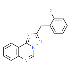 ChemSpider 2D Image | 2-(2-Chlorobenzyl)[1,2,4]triazolo[1,5-c]quinazoline | C16H11ClN4