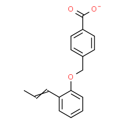 ChemSpider 2D Image | 4-{[2-(1-Propen-1-yl)phenoxy]methyl}benzoate | C17H15O3