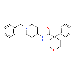 ChemSpider 2D Image | N-(1-Benzyl-4-piperidinyl)-4-phenyltetrahydro-2H-pyran-4-carboxamide | C24H30N2O2