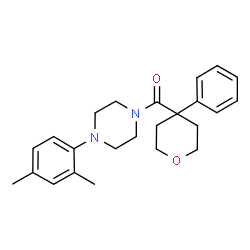 ChemSpider 2D Image | [4-(2,4-Dimethylphenyl)-1-piperazinyl](4-phenyltetrahydro-2H-pyran-4-yl)methanone | C24H30N2O2